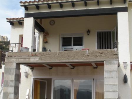 balkon in aanbouw vakantiehuis jalon